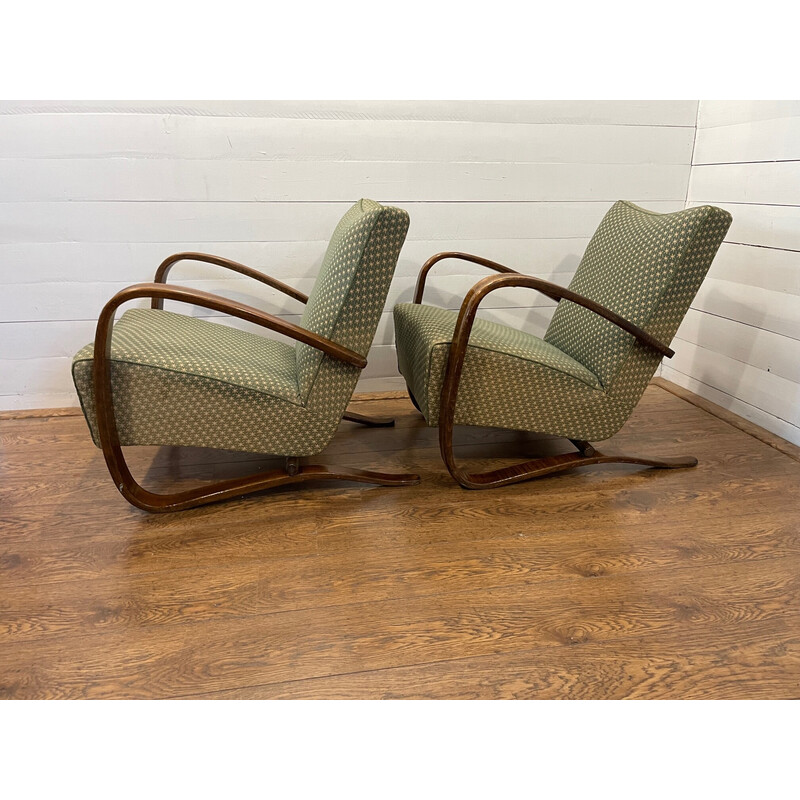 Paar vintage fauteuils model H-269 van Jindrich Halabala