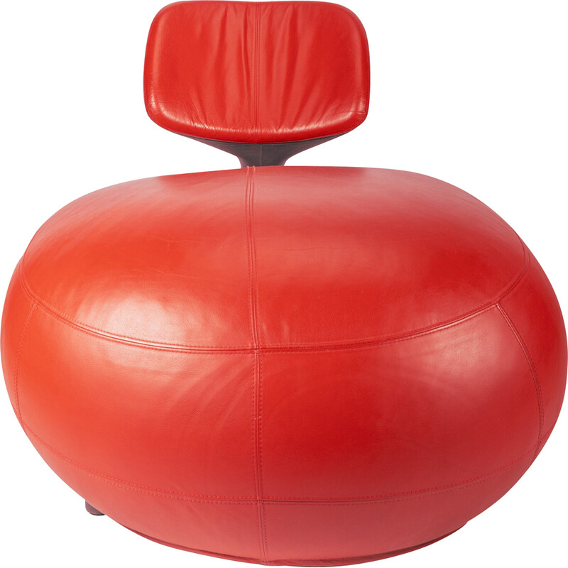 Vintage red beluga chair for Leolux