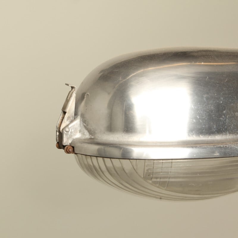Self made industrial pendant lamp in aluminium