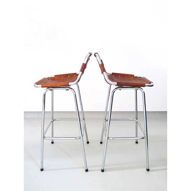 Pair of Les Arcs bar stools - 1960s