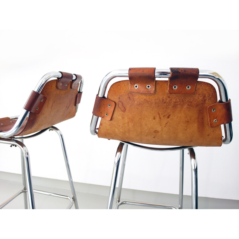 Pair of Les Arcs bar stools - 1960s