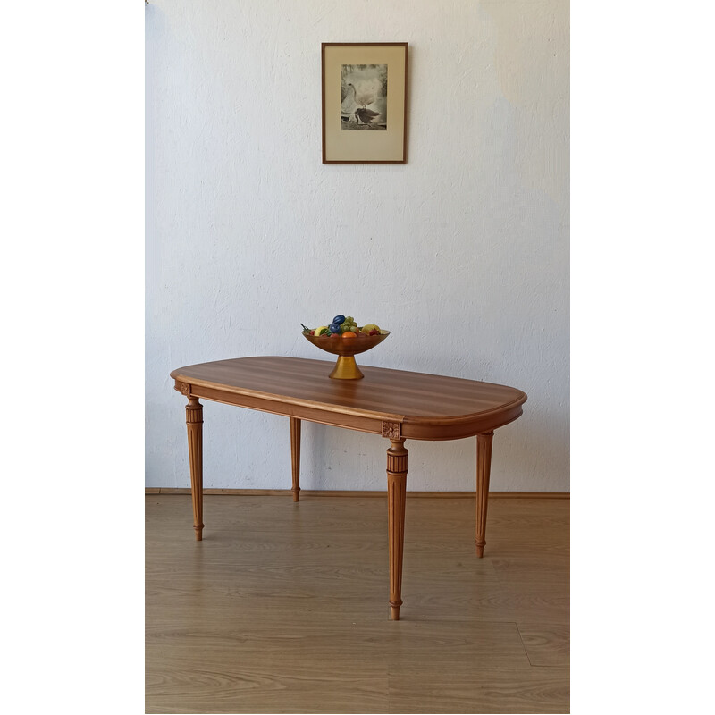 Vintage oval wooden table, Sweden