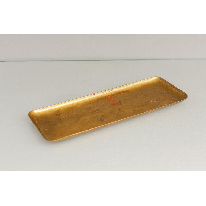 Vintage brass pencil tray by Alfred Schäfer for As and Handarbeit, 1940