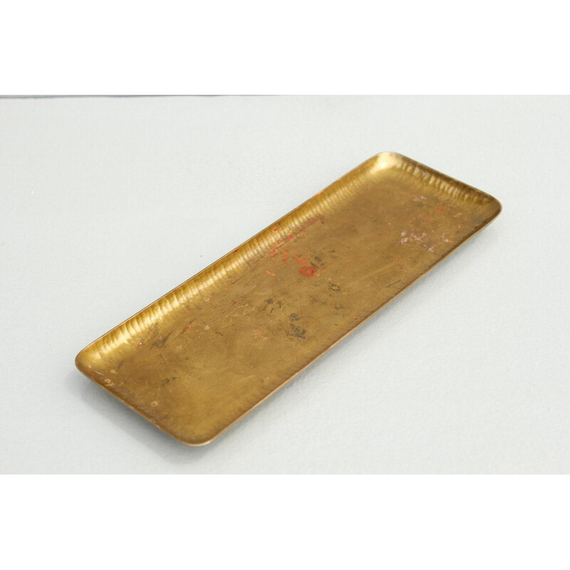 Vintage brass pencil tray by Alfred Schäfer for As and Handarbeit, 1940
