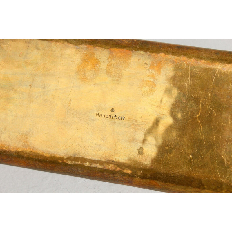 Vintage brass pencil tray by Alfred Schäfer for As and Handarbeit, 1940