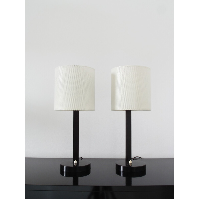 Pair of French mid-century modern table lamp - 1950s