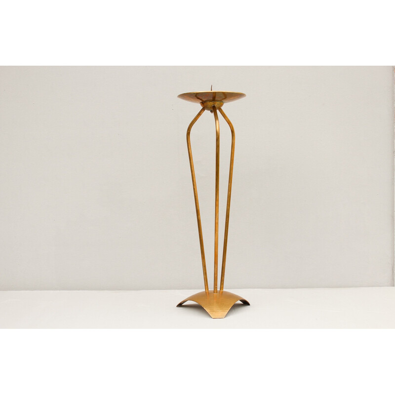 Vintage brass candlestick by Alfred Schäffer, Germany 1940