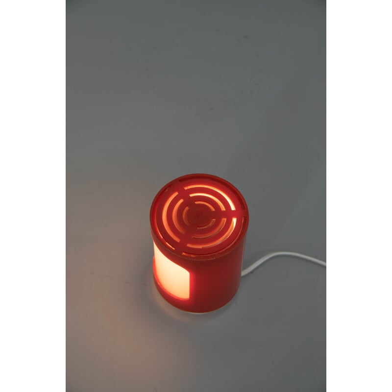 red and white table lamp, 1960