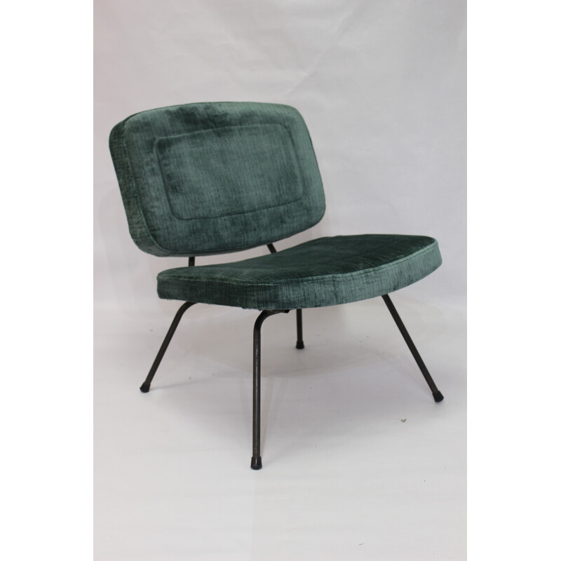 CM 190 model low chair and its ottoman by Pierre Paulin for Thonet - 1950s