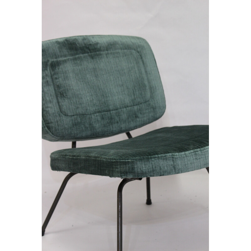 CM 190 model low chair and its ottoman by Pierre Paulin for Thonet - 1950s