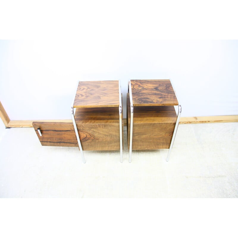 Pair of vintage Bauhaus night stands