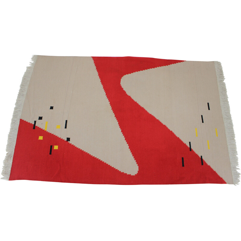 Vintage wool Kilim rug, 1950