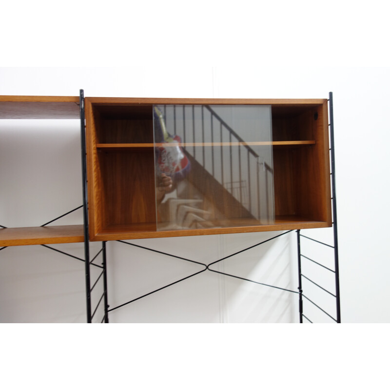 Large WHB wall unit in wood and metal - 1960s