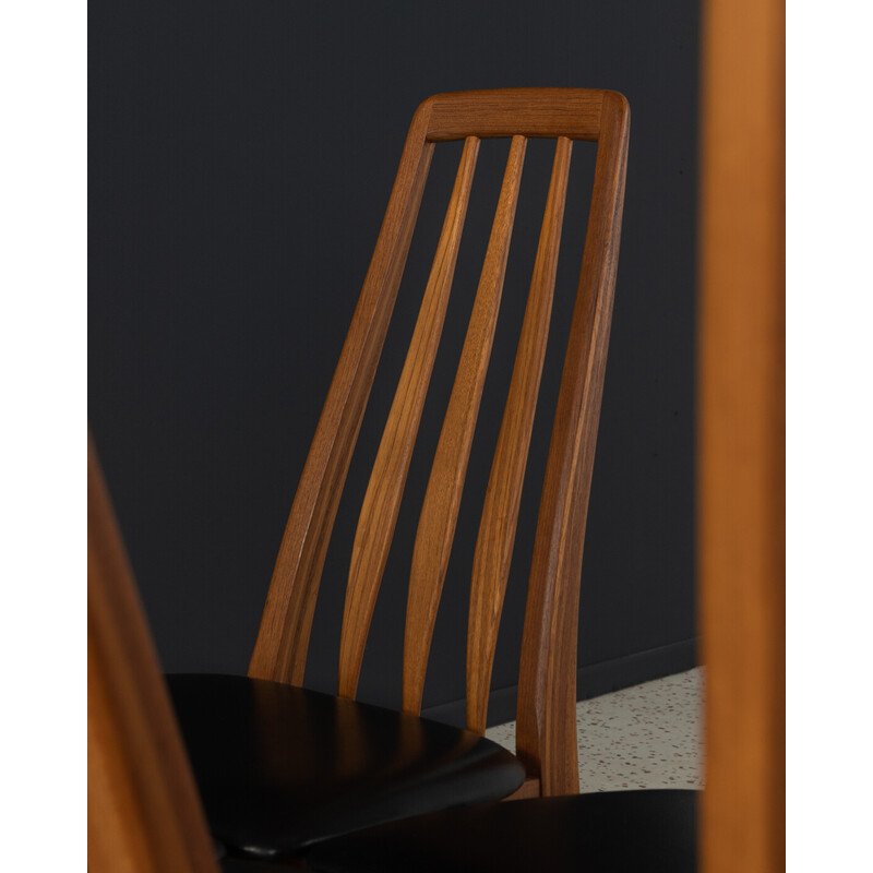 Set of 6 vintage teak Eva chairs by Niels Koefeod for Koefoeds, Denmark 1960