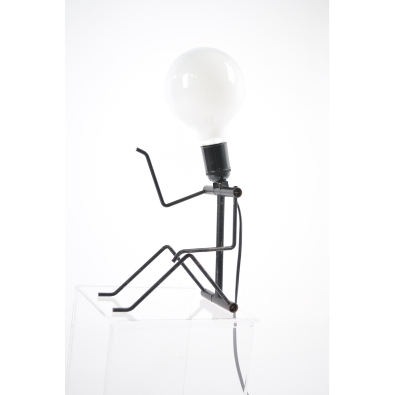 Adonis black lamp in metal by Hank Kwint - 1980s