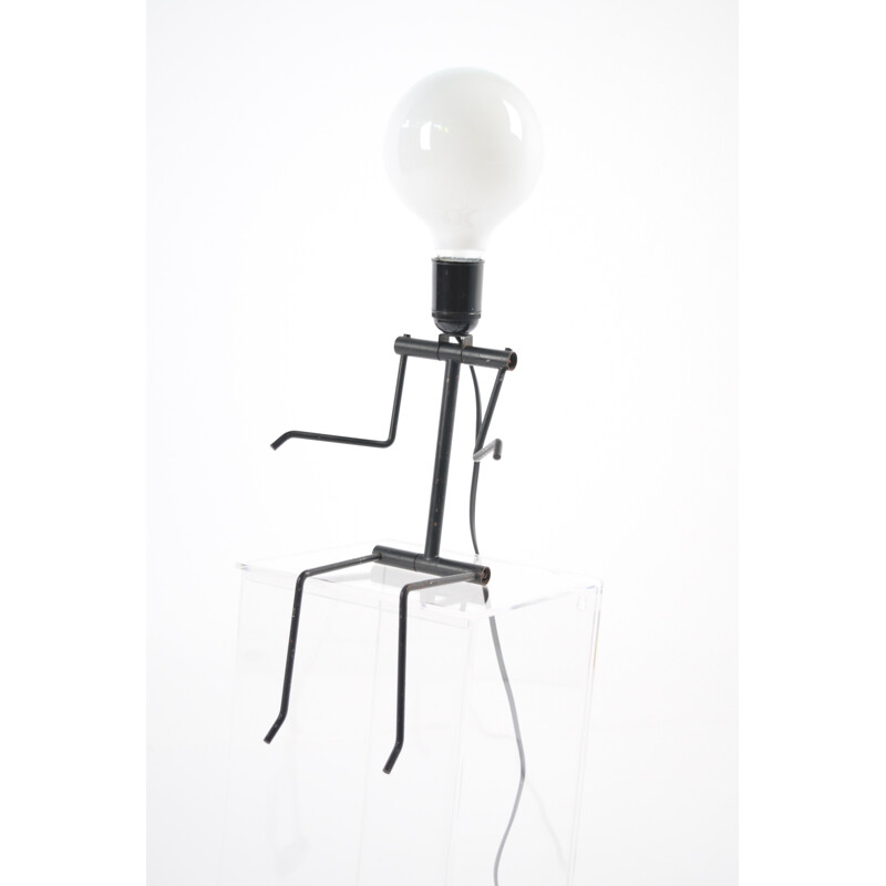 Adonis black lamp in metal by Hank Kwint - 1980s