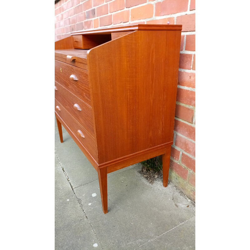 Vintage Danish teak secretary by Riis Antonsen