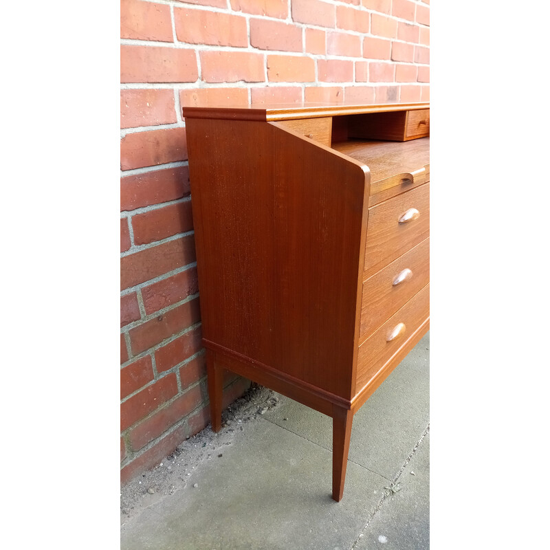 Vintage Danish teak secretary by Riis Antonsen