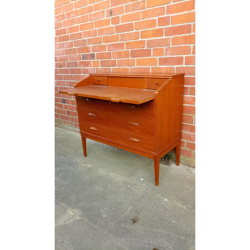 Vintage Danish teak secretary by Riis Antonsen