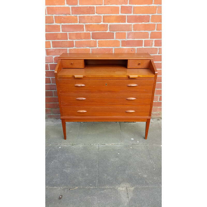 Vintage Danish teak secretary by Riis Antonsen