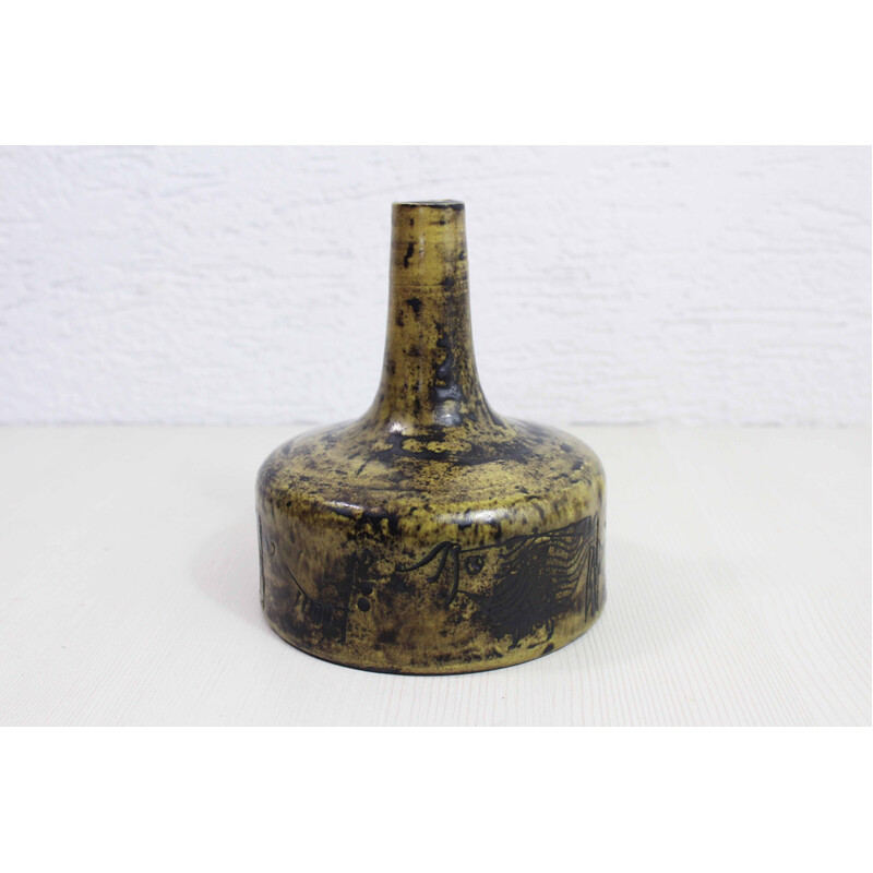 Vintage ceramic lamp base by Jacques Blin