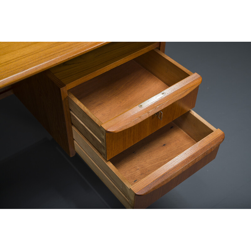 Vintage teak desk by Gunnar Nielsen for Tibergaard, Denmark 1960