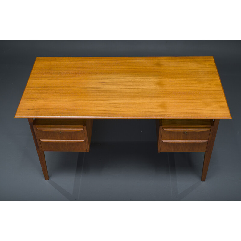 Vintage teak desk by Gunnar Nielsen for Tibergaard, Denmark 1960