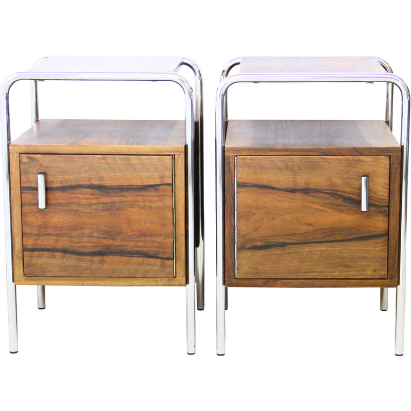 Pair of vintage Bauhaus night stands