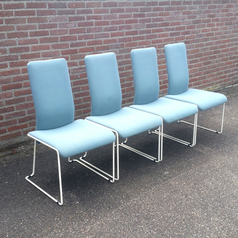 Suite de 4 chaises à repas de Walter Antonis pour Hennie de Jong - 1980