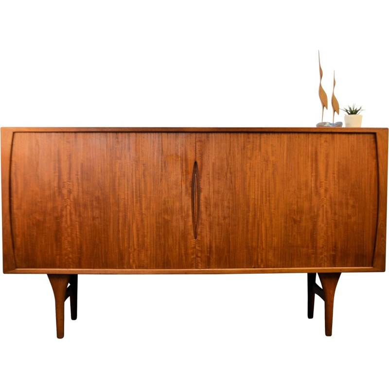 Henning Kjearnulf large teak Danish highboard - 1960s