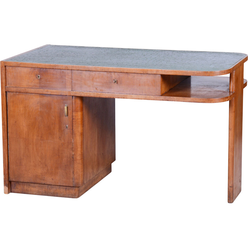 Bureau vintage Art Déco en cerisier par J. Halabala pour Up Zavody, Tchécoslovaquie 1930