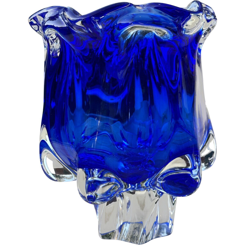 Vase vintage en cobalt - hospodka chribska