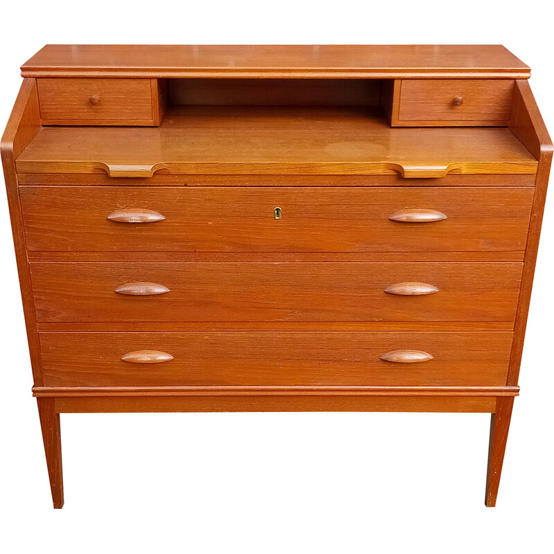 Vintage Danish teak secretary by Riis Antonsen