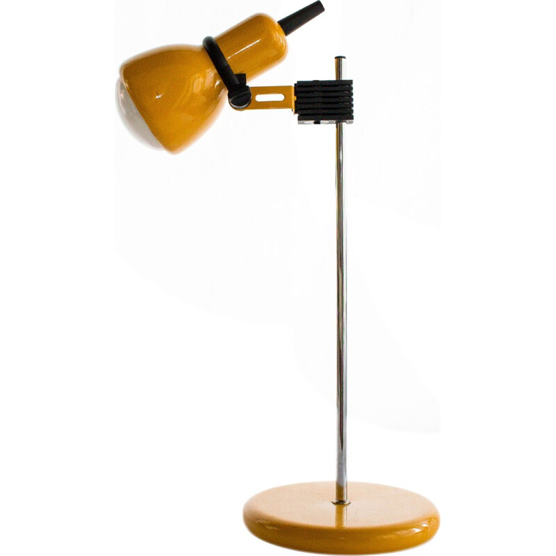 Atomic Age yellow table lamp made in Germany - 1970s