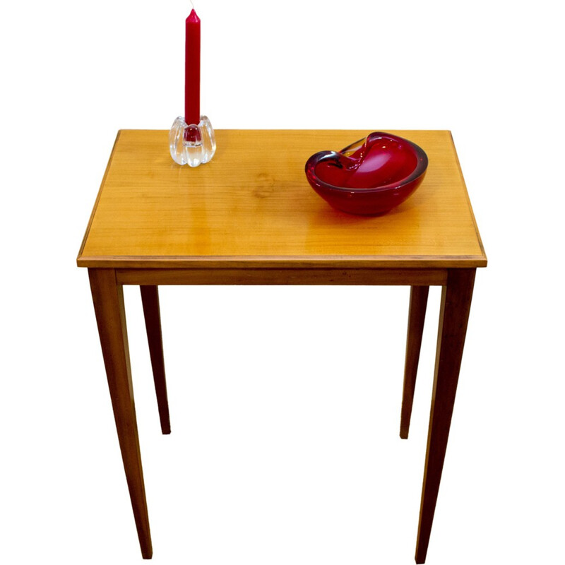 Cherry wood table made, Germany - 1950s