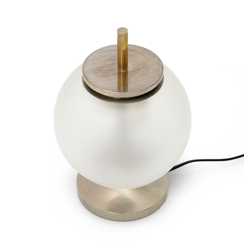 Vintage "Chi" table lamp in brass and glass by Emma Gismondi for Artemide, Italy 1960