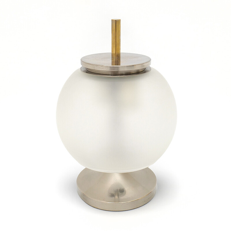 Vintage "Chi" table lamp in brass and glass by Emma Gismondi for Artemide, Italy 1960