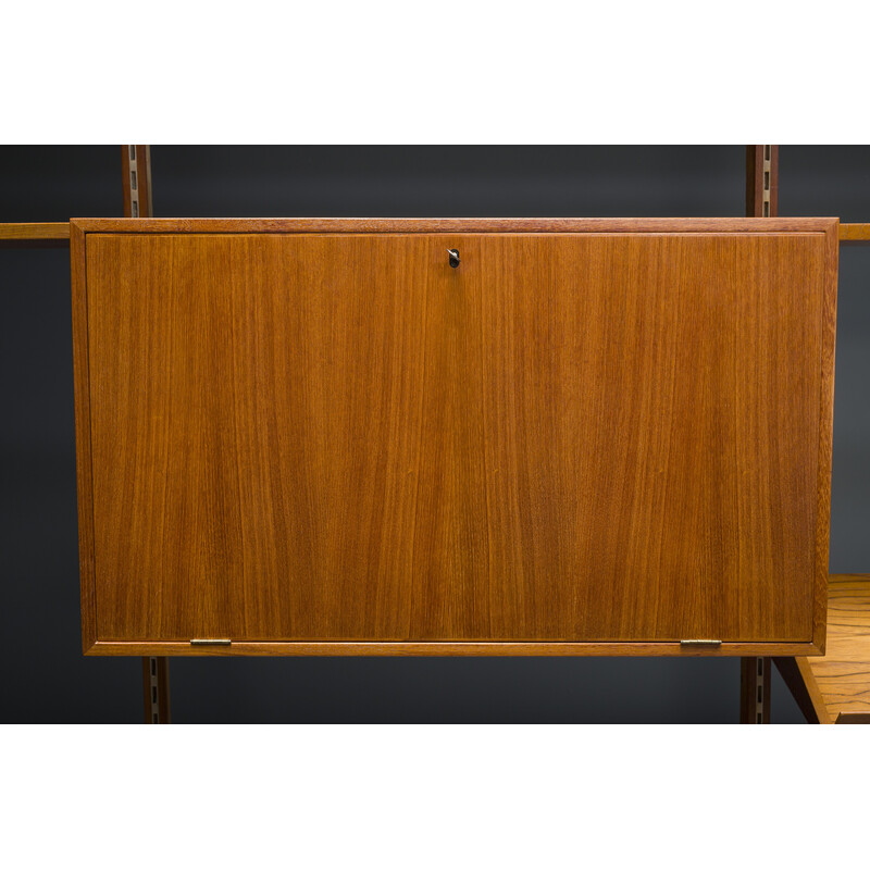 Vintage teak wall unit by Johannes Andersen for Fm Furniture, Denmark 1960