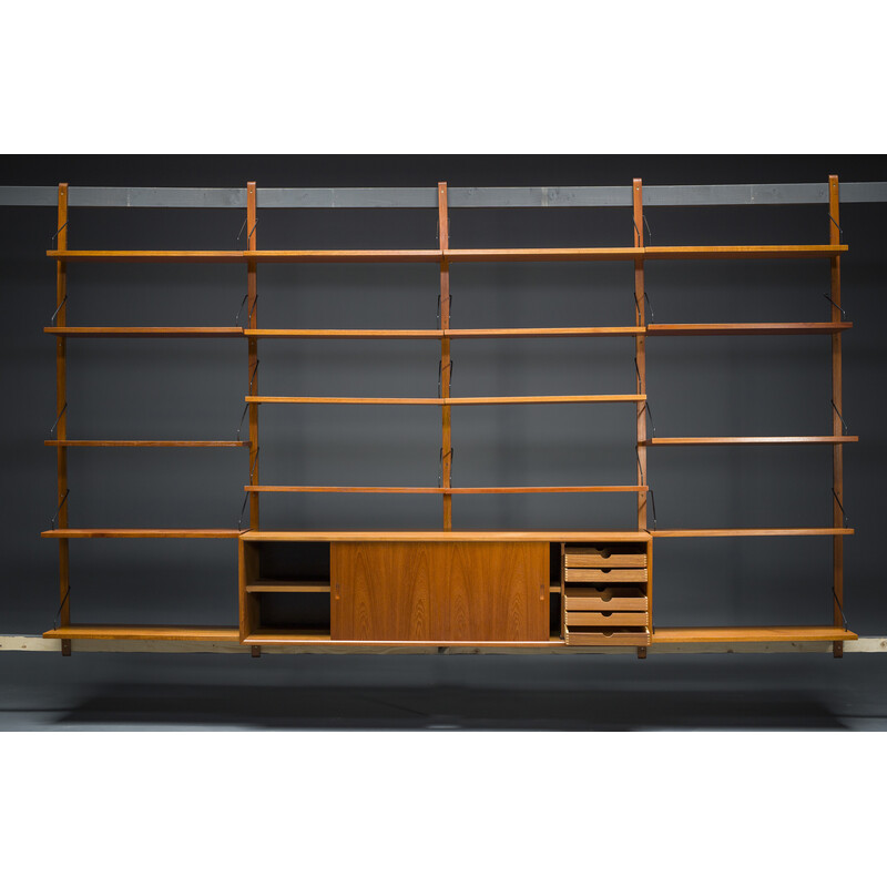 Vintage teak wall unit by Poul Cadovius for Cado, 1960