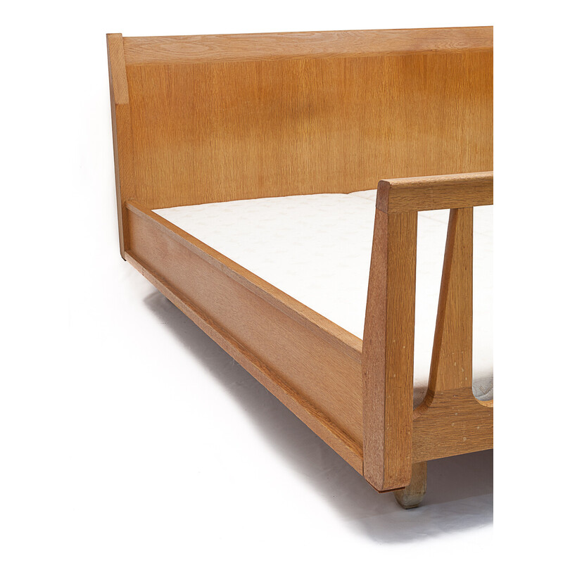 Vintage oak daybed by Guillerme et Chambron, 1970