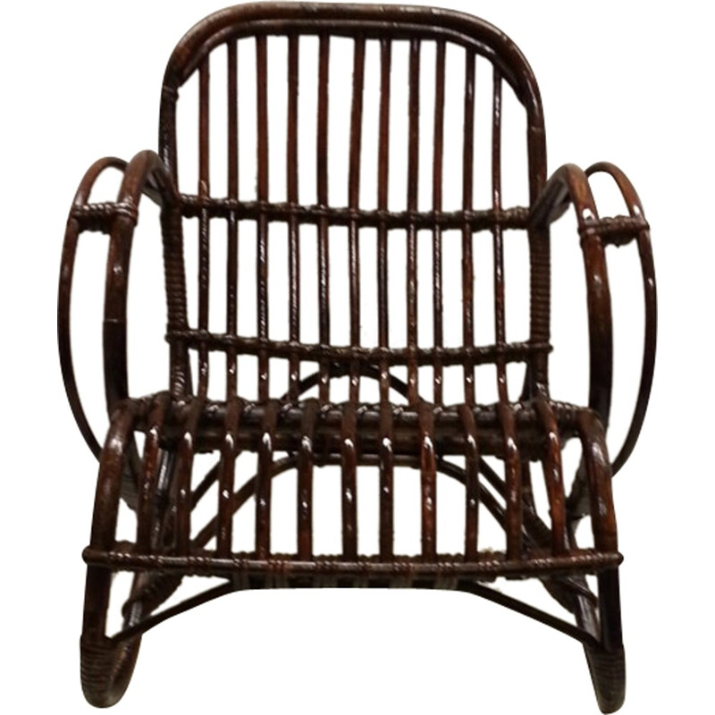 Rohé Noordwolde children's rattan chair - 1960s
