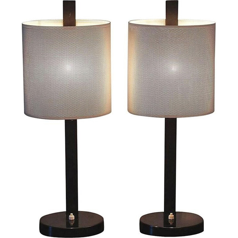 Pair of French mid-century modern table lamp - 1950s