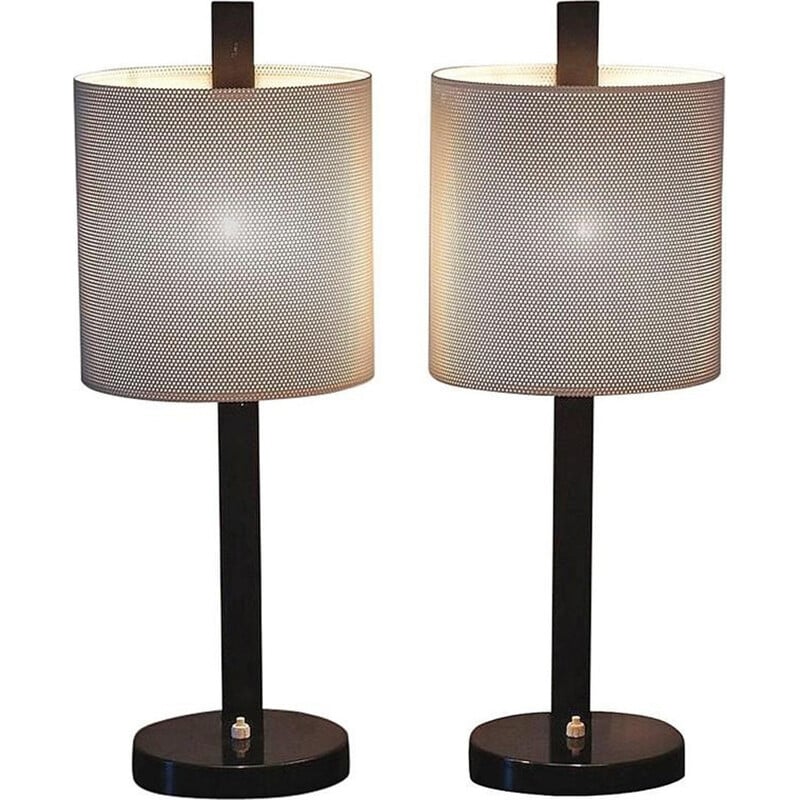 Pair of French mid-century modern table lamp - 1950s