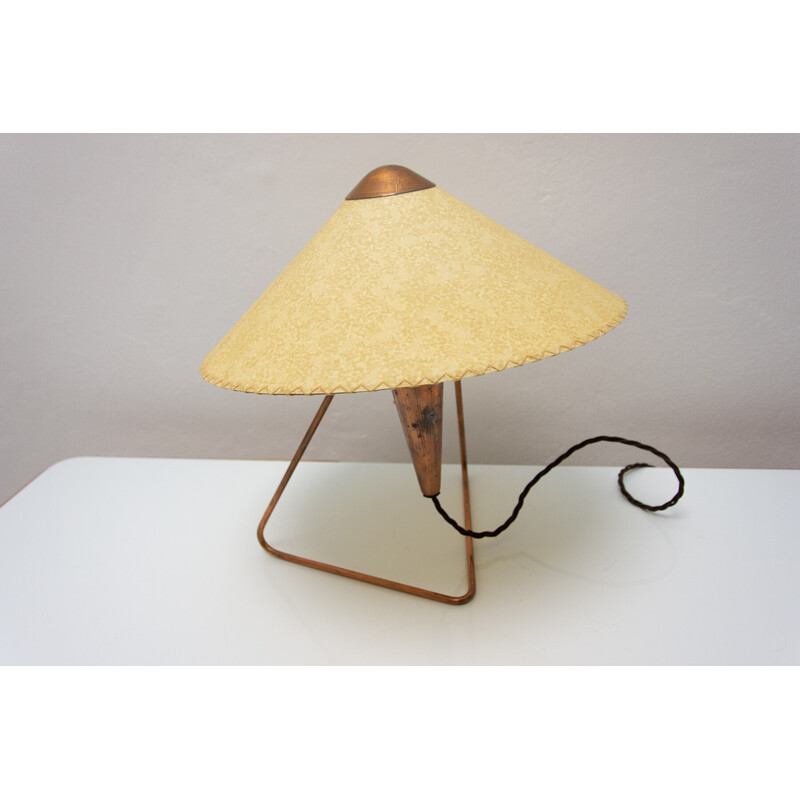 Lampe de bureau vintage en laiton par Helena Frantova pour Okolo, Tchécoslovaquie 1950