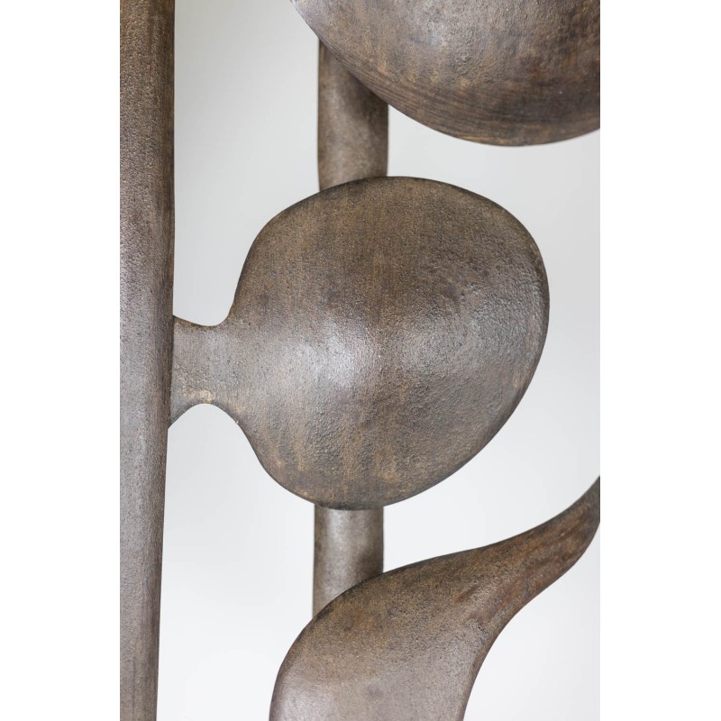 Vintage sculpture entitled "Bumped Lutine" in corten metal