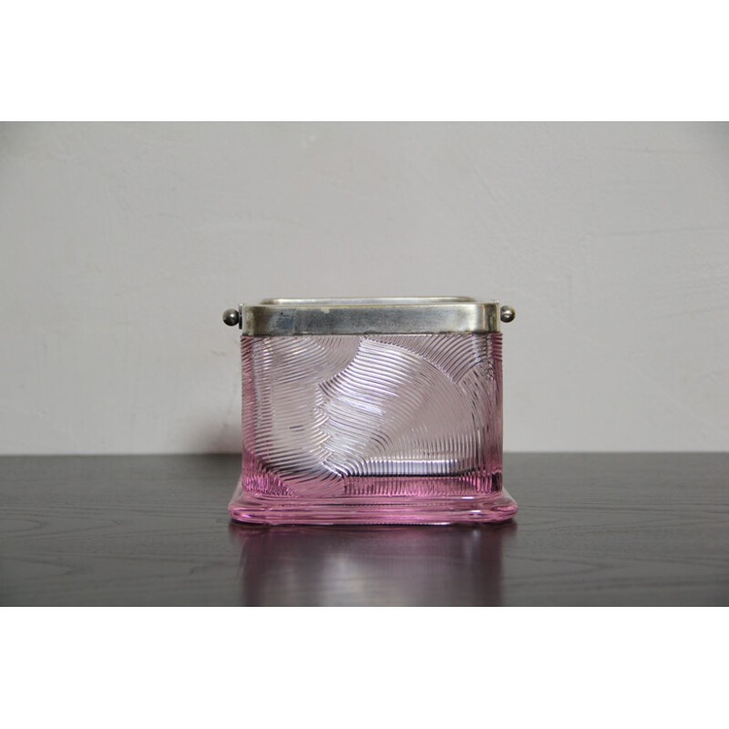 Seau à glace rose en cristal produit par Sergio Asti d'Arnolfo Di Cambio - 1960