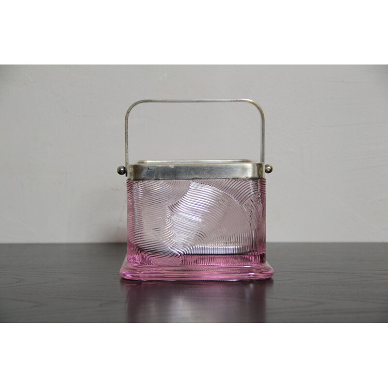 Seau à glace rose en cristal produit par Sergio Asti d'Arnolfo Di Cambio - 1960