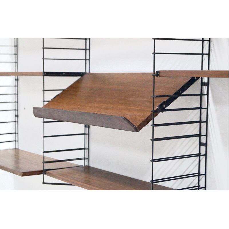 Mid-century Dutch teak wall unit by A. Dekker for Tomado Holland - 1960s