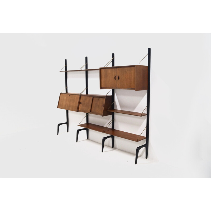 Teak wall unit by Louis van Teeffelen for WeBe - 1950s