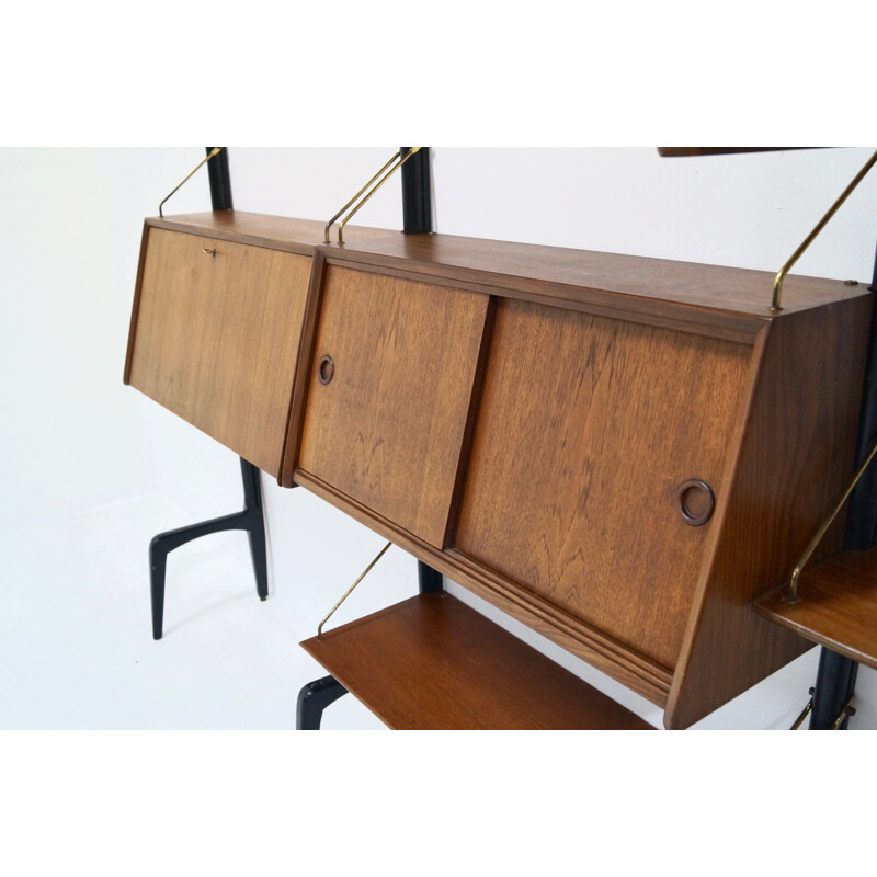 Teak wall unit by Louis van Teeffelen for WeBe - 1950s